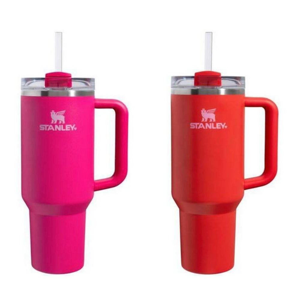 Stanley Valentines Day Target Red & Cosmo Pink 40oz H2.0 Tumbler Set